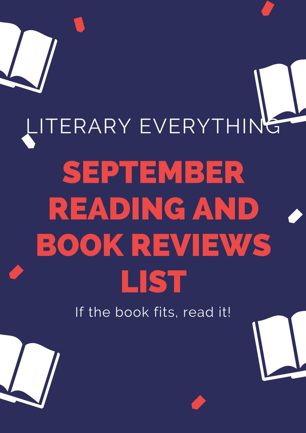 September 2018 Reading and Book Reviews&nbsp;List