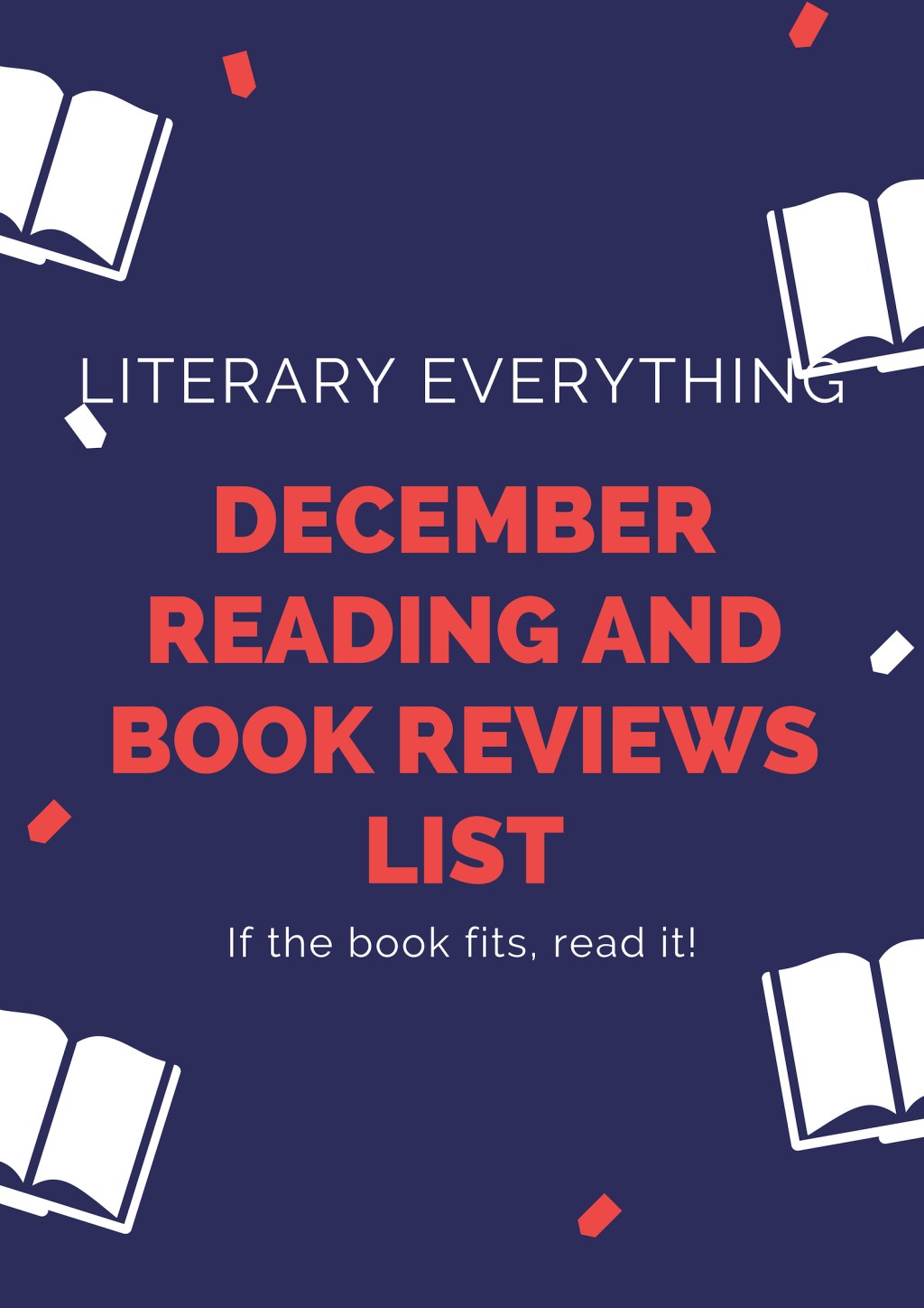 December 2018 Reading and Book Reviews&nbsp;List