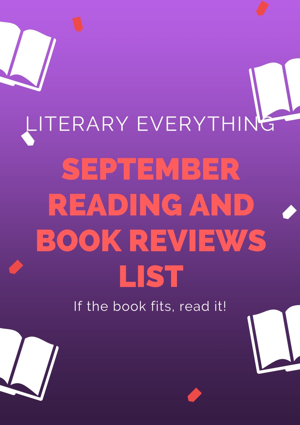 September 2019 Reading and Book Reviews&nbsp;List