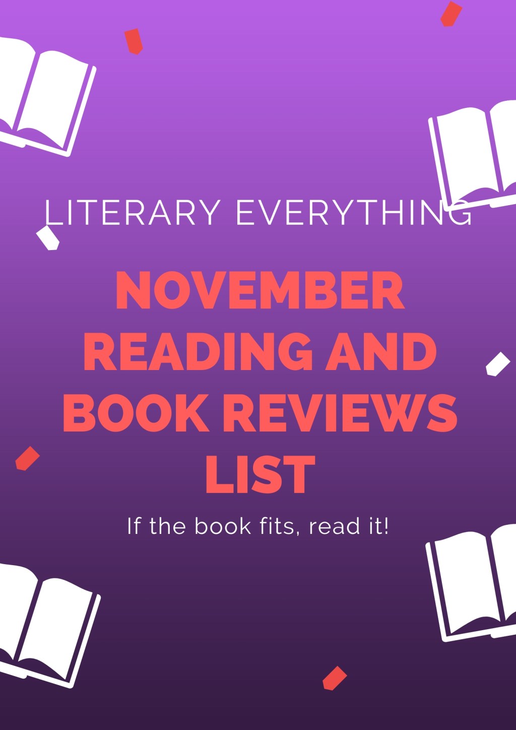 November 2019 Reading and Book Reviews&nbsp;List